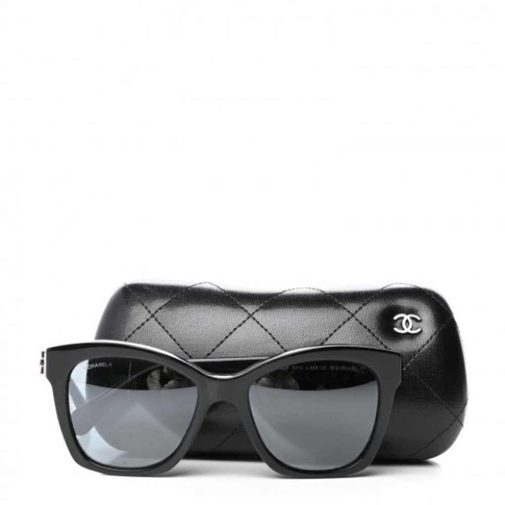 Chanel Butterfly Black Mirror Signature Logo Sunglasses 🖤